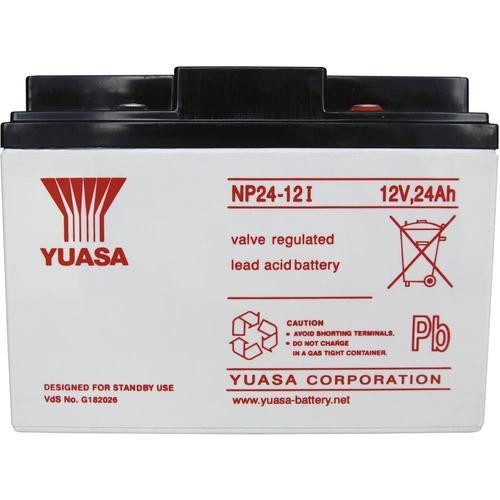 Batterie au plomb 12 V 24 Ah Yuasa NP24-12 plomb (AGM) (l x h x p) 166 x 125 x 175 mm raccord à vis M5 sans entretien, c