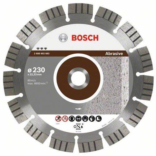 Disque à tronçonner diamanté Best for Abrasive, 180 x 22,23 x 2,4 x 12 mm Bosch 2608602682