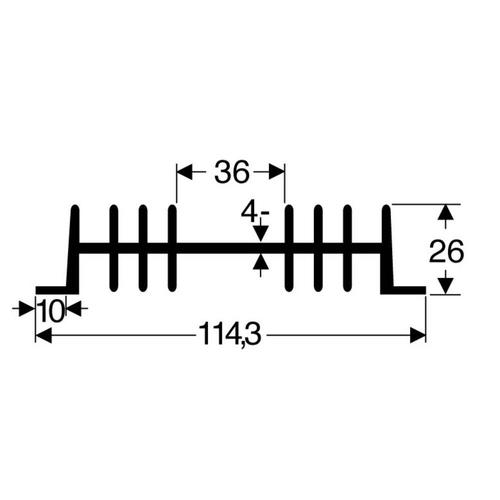 Dissipateur à lamelles Fischer Elektronik SK 01 75 SA 10018806 2.3 K/W (L x l x h) 75 x 111 x 26 mm 1 pc(s)