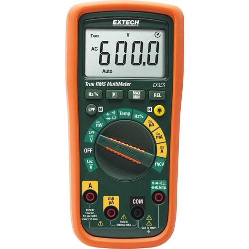 Multimètre Extech EX355 numérique Etalonné selon: d'usine (sans certificat) CAT III 600 V Affichage (nombre de points)