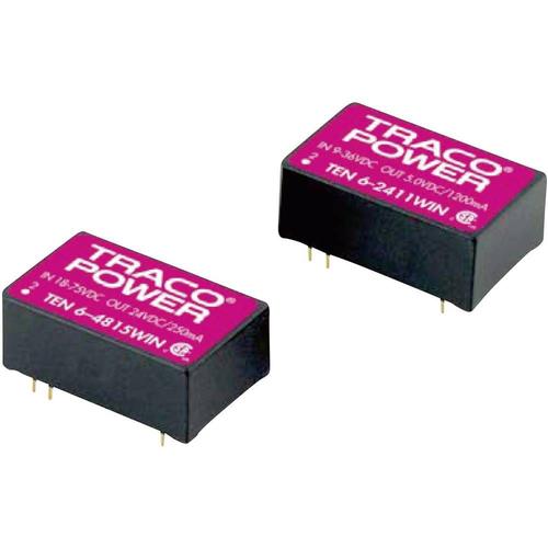 Convertisseur CC/CC pour circuits imprimés TracoPower TEN 6-2411WIN Nbr. de sorties: 1 x 24 V/DC 5 V/DC 1.2 A 6 W 1 pc(s