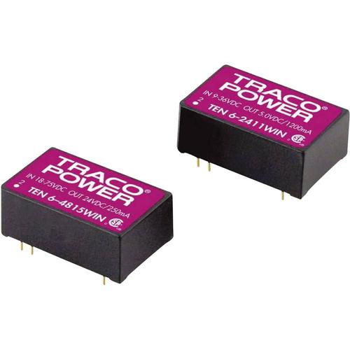 Convertisseur CC/CC pour circuits imprimés TracoPower TEN 6-4815WIN Nbr. de sorties: 1 x 48 V/DC 24 V/DC 250 mA 6 W 1 pc