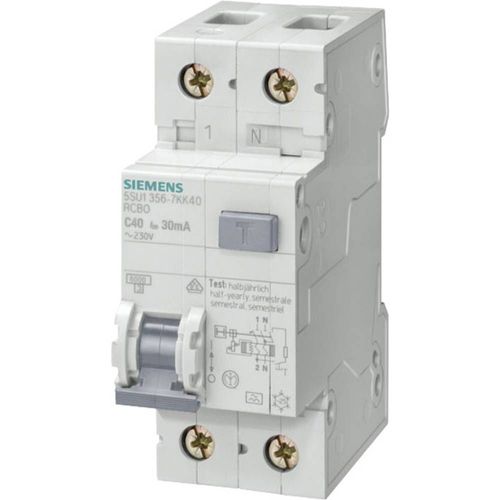 Interrupteur différentiel Siemens FI-/Leitungsschutzeinr. Typ A 5SU1356-6KK10 1 pôle 10 A 230 V