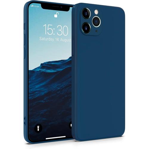 Coque Silicone Compatible Avec Apple Iphone 11 Pro Case Tpu Souple & Soft Cover Protection Extra Fine & Légère Étui Coloré Anti Choc Et Rayures Bleu Foncé