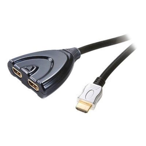 Vivanco HDHD 2.1A-N - Commutateur vidéo/audio - 2 x HDMI - de bureau