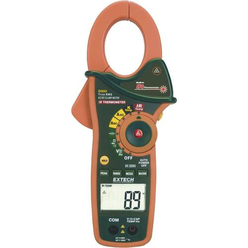 Pince ampèremétrique, Multimètre numérique Extech EX830 thermomètre IR CAT III 600 V Affichage (nombre de points):4000