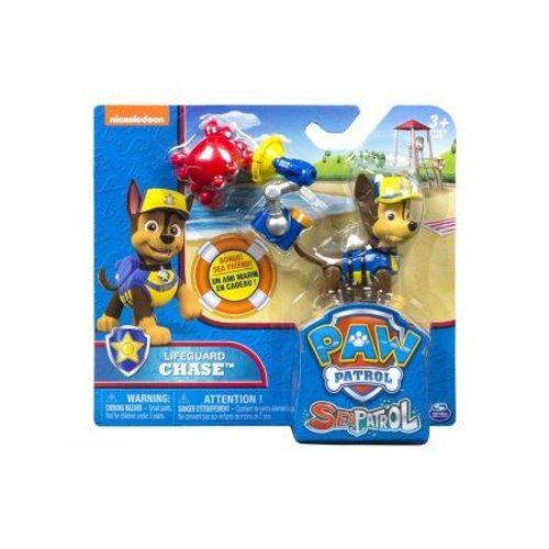 Pat Patrouille Mer : Chase Avec Megaphone Et Son Amis Le Crabe - Figurine Sea - Paw Patrol