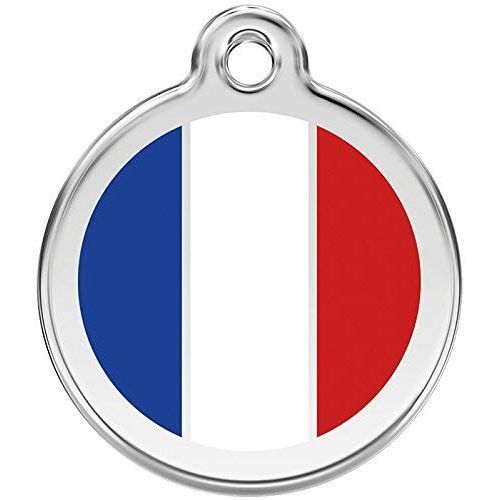 Medaille Chien Red Dingo 38mm Drapeau Français