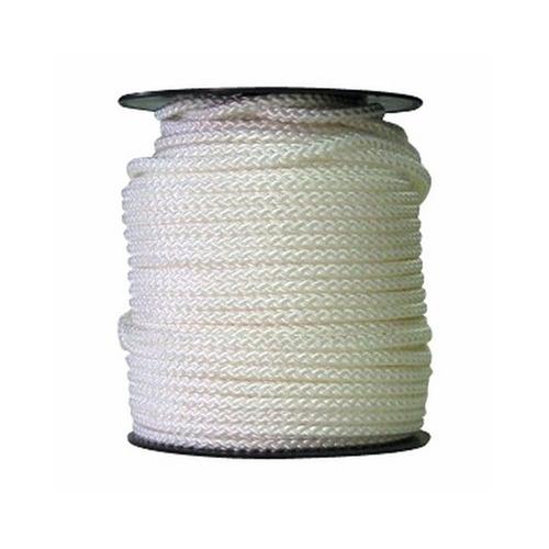 CORDAGE POLYPROPYLÈNE TRESSÉ (DRISSE) en bobine - CORDAGE POLYPRO Diamètre cordage (mm) = 5 Rupture (kg) = 290 Conditionnement (m) = 100