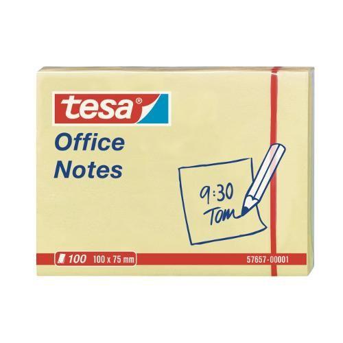 tesa Note adhésive 57657-00001 100 mm x 75 mm jaune 100 feuille