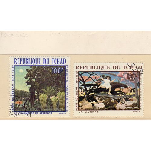 Timbres De Poste Aérienne Du Tchad (Tableaux DHenri Rousseau)