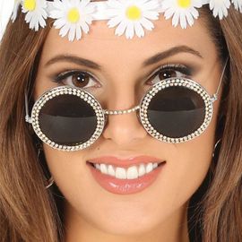 Lunettes Rondes Avec Diamants