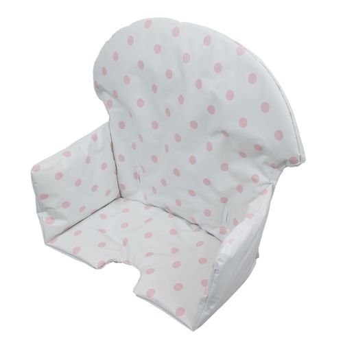 Monsieur Bébé ® Housse D'assise Pour Chaise Haute Bébé Enfant Gamme Délice - Pois Roses
