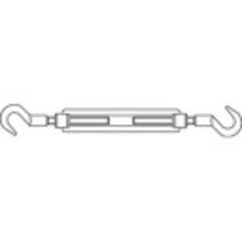 Tendeur à vis crochet-crochet M10 acier étamé par galvanisation TOOLCRAFT 136620 DIN 1480 1 pc(s)
