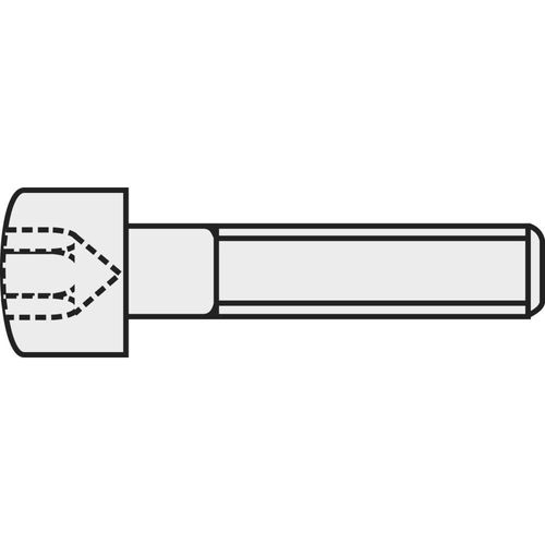 Vis cylindrique TOOLCRAFT 839659 20 pc(s) M2 8 mm tête cylindrique 6 pans intérieurs acier N/A