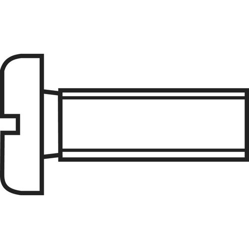 Vis cylindrique TOOLCRAFT 815586 100 pc(s) M3 16 mm tête cylindrique plat acier N/A