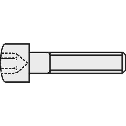 Vis cylindrique TOOLCRAFT 839677 100 pc(s) M4 12 mm tête cylindrique 6 pans intérieurs acier N/A