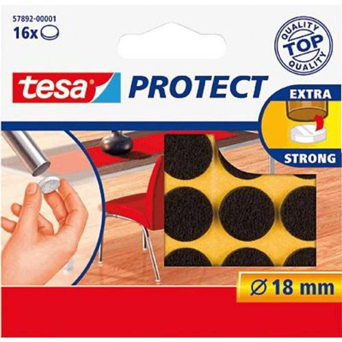 tesa Patin en feutre marron (Ø) 18 mm 16 pc(s)