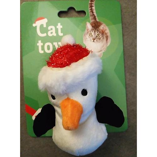 Jouet Peluche Pingouin Avec Herbe À Chat