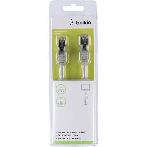 Belkin - Cordon de raccordement - RJ-45 (M) pour RJ-45 (M) - 2 m - CAT 6 - sans crochet