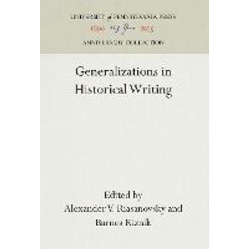 Generalizations In Historical Writing