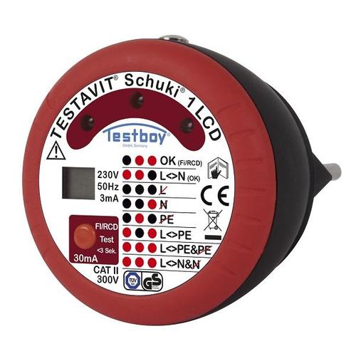 Testboy Testavit Schuki 1 LCD Appareil de contrôle pour prises de courant - Schuki 1 LCD