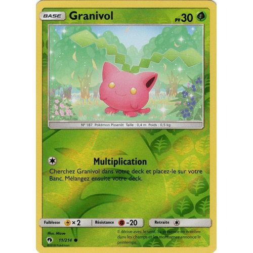 Carte Francaise Granivol Reverse 11/214 Tonnerre Perdu Pokemon