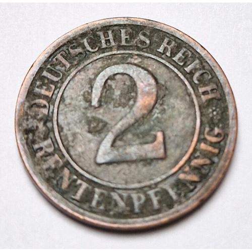 Pièce De Monnaie 2 Rentenpfennig 1923 République De Weimar / Allemagne