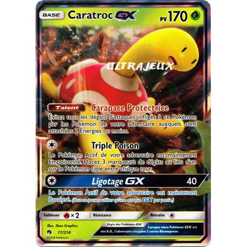 Pokémon - 17/214 - Sl8 - Soleil Et Lune - Tonnerre Perdu - Caratroc Gx - Ultra Rare