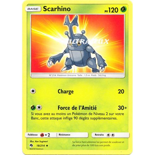 Pokémon - 18/214 - Scarhino - Sl8 - Soleil Et Lune - Tonnerre Perdu - Peu Commune