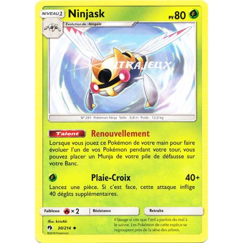 Pokémon - 30/214 - Ninjask - Sl8 - Soleil Et Lune - Tonnerre Perdu - Peu Commune