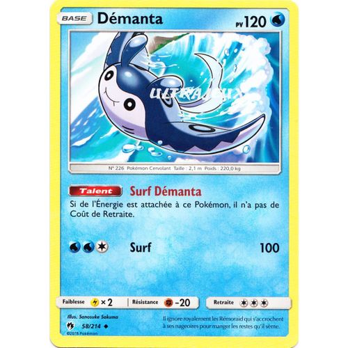 Pokémon - 58/214 - Démanta - Sl8 - Soleil Et Lune - Tonnerre Perdu - Peu Commune