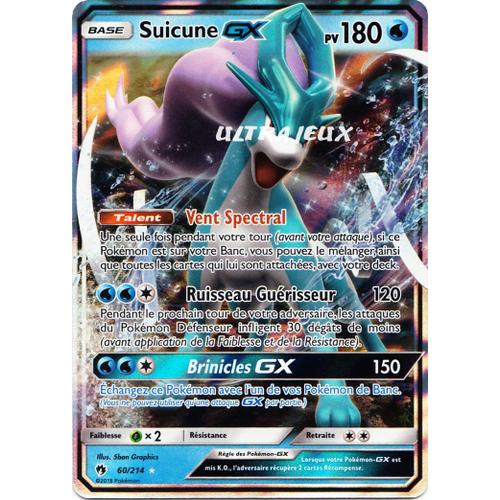 Pokémon - 60/214 - Suicune Gx - Sl8 - Soleil Et Lune - Tonnerre Perdu - Ultra Rare