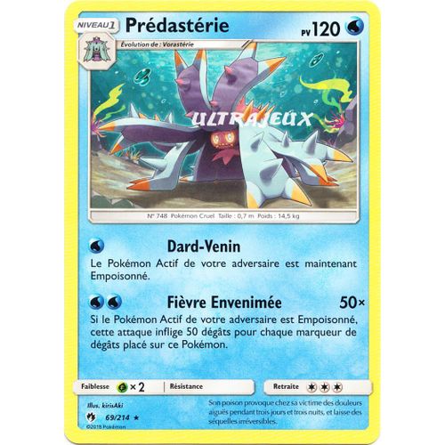 Pokémon - 69/214 - Prédastérie - Sl8 - Soleil Et Lune - Tonnerre Perdu - Rare