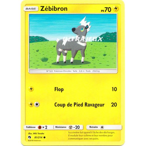 Pokémon - 81/214 - Sl8 - Soleil Et Lune - Tonnerre Perdu - Zébibron - Commune