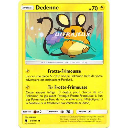 Pokémon - 84/214 - Dedenne - Sl8 - Soleil Et Lune - Tonnerre Perdu - Commune