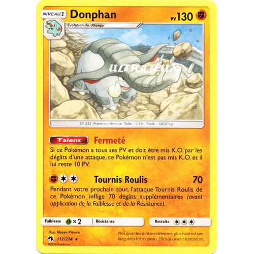 Pokémon - 112/214 - Donphan - Sl8 - Soleil Et Lune - Tonnerre Perdu - Rare