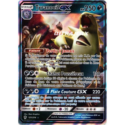 Pokémon - 121/214 - Tyranocif Gx - Sl8 - Soleil Et Lune - Tonnerre Perdu - Ultra Rare