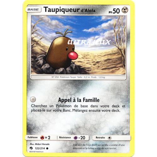 Pokémon - 122/214 - Taupiqueur D'alola - Sl8 - Soleil Et Lune - Tonnerre Perdu - Commune