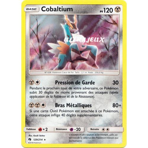 Pokémon - 129/214 - Cobaltium - Sl8 - Soleil Et Lune - Tonnerre Perdu - Holo Rare
