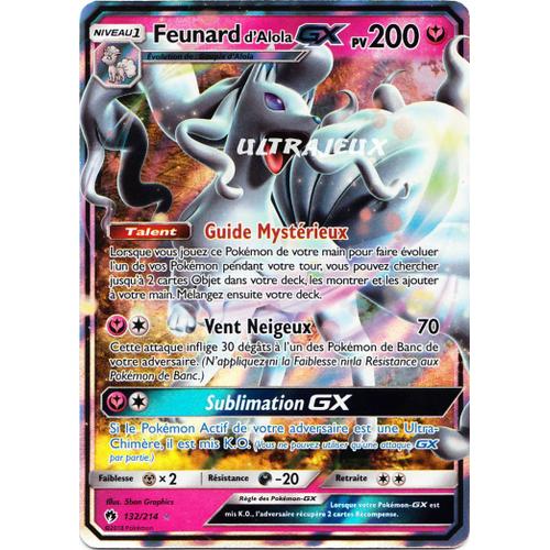 Pokémon - 132/214 - Sl8 - Soleil Et Lune - Tonnerre Perdu - Feunard D'alola Gx - Ultra Rare