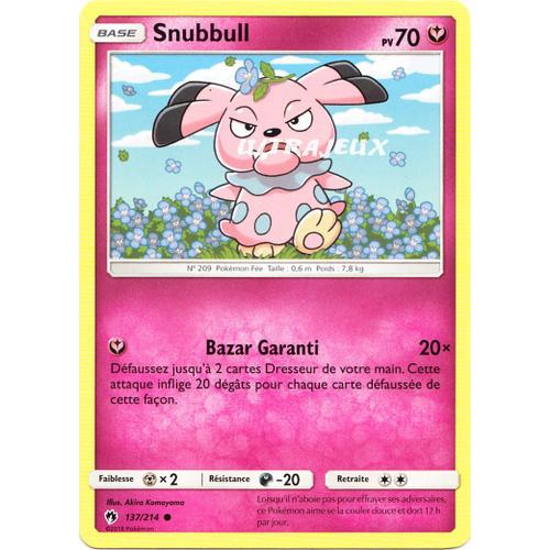 Pokémon - 137/214 - Snubbull - Sl8 - Soleil Et Lune - Tonnerre Perdu - Commune