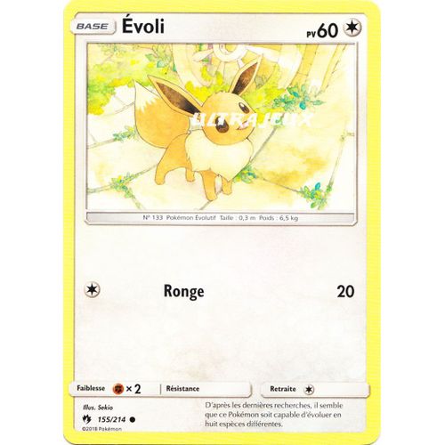 Pokémon - 155/214 - Évoli - Sl8 - Soleil Et Lune - Tonnerre Perdu - Commune