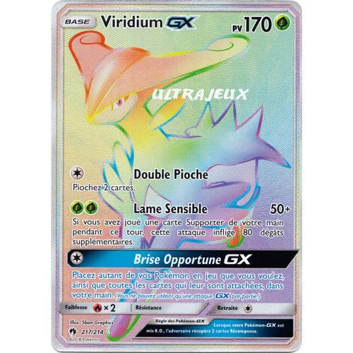 Pokémon - 217/214 - Viridium Gx - Sl8 - Soleil Et Lune - Tonnerre Perdu - Secret Rare