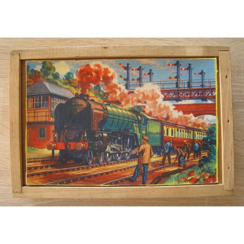 Puzzle Ancien Train À Vapeur. 250 Pièces En Boite Bois