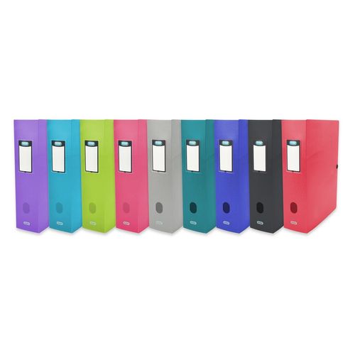 Elba Lot De 9 Boîtes De Classement Osmose 24x32 D80 Pp Coloris Aléatoire