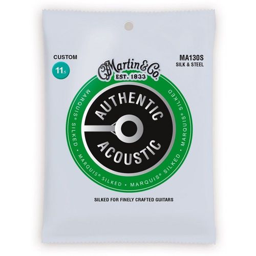 Martin Ma130s - Jeu De Cordes Guitare Acoustique - Authentic Silk&steel Phosphore Bronze - Custom 11,5 - 47.0