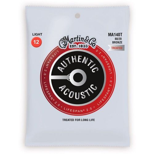 Martin Ma140t - Jeu De Cordes Guitare Acoustique - Authentic Treated - Light 12-54