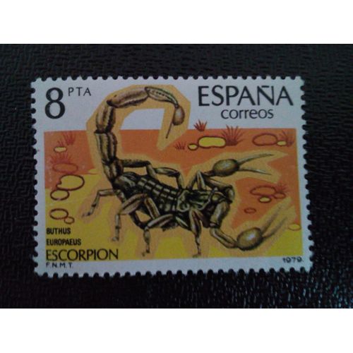 Timbre Espagne Yt 2175 Scorpion (Buthus Europaeus) 1979