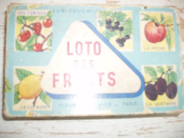 Ancien Jeu Loto Des Fruits